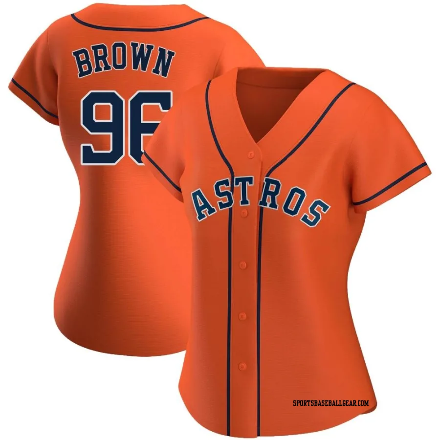 Aaron Brown Women's Houston Astros Orange Authentic Alternate Jersey