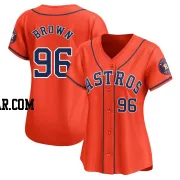 Aaron Brown Women's Houston Astros Orange Limited Alternate Jersey