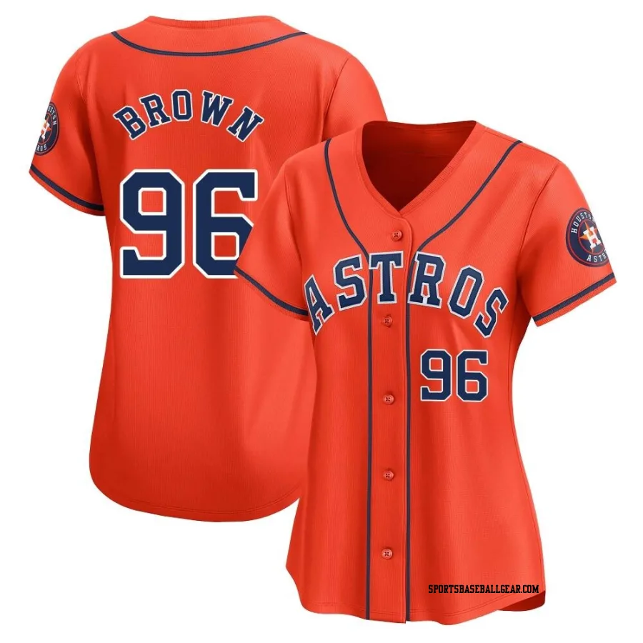 Aaron Brown Women's Houston Astros Orange Limited Alternate Jersey