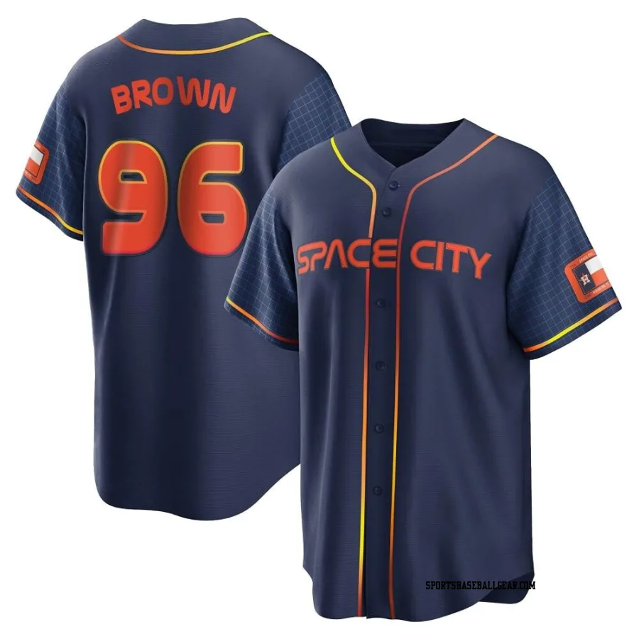 Aaron Brown Youth Houston Astros Navy Replica 2022 City Connect Jersey