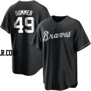 Aaron Bummer Men's Atlanta Braves Black/White Replica Jersey