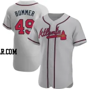 Aaron Bummer Men's Atlanta Braves Gray Authentic Road Jersey