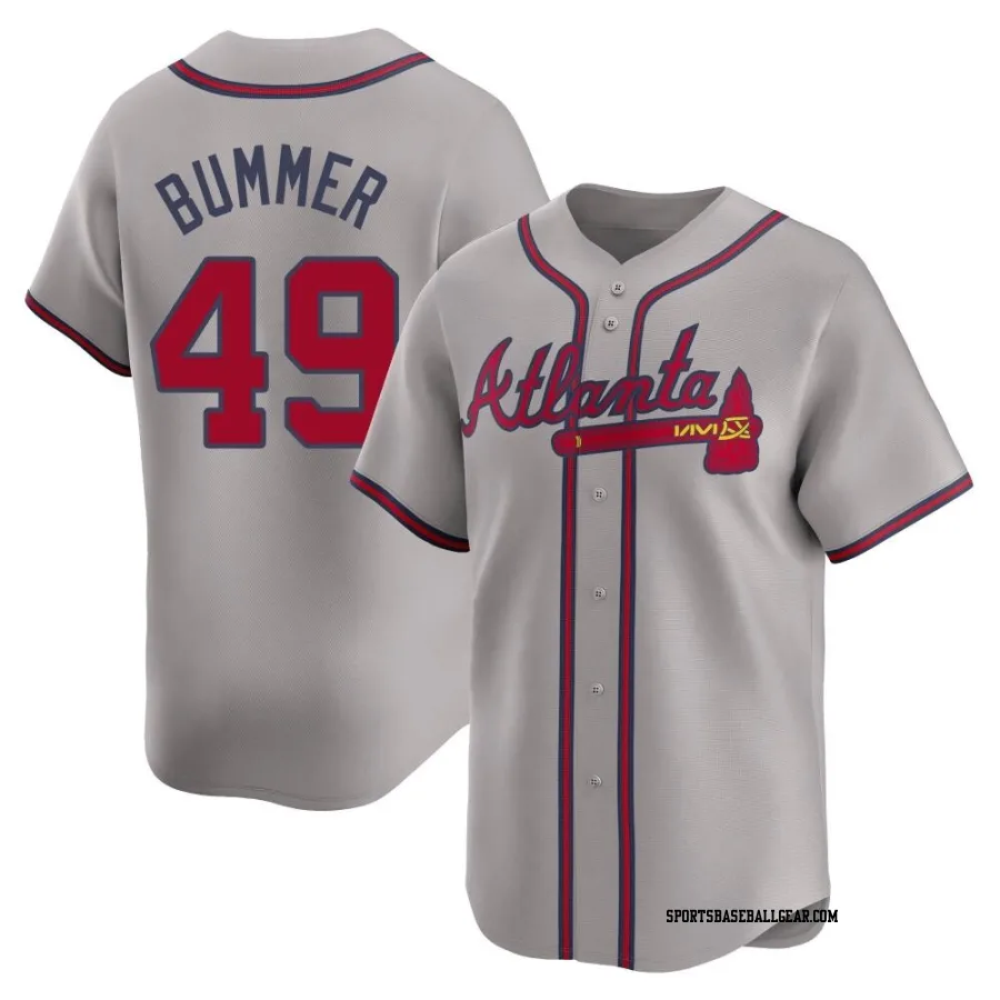 Aaron Bummer Men's Atlanta Braves Gray Limited Away Jersey