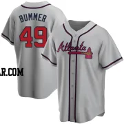 Aaron Bummer Men's Atlanta Braves Gray Replica Road Jersey