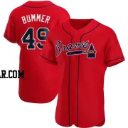 Aaron Bummer Men's Atlanta Braves Red Authentic Alternate Jersey