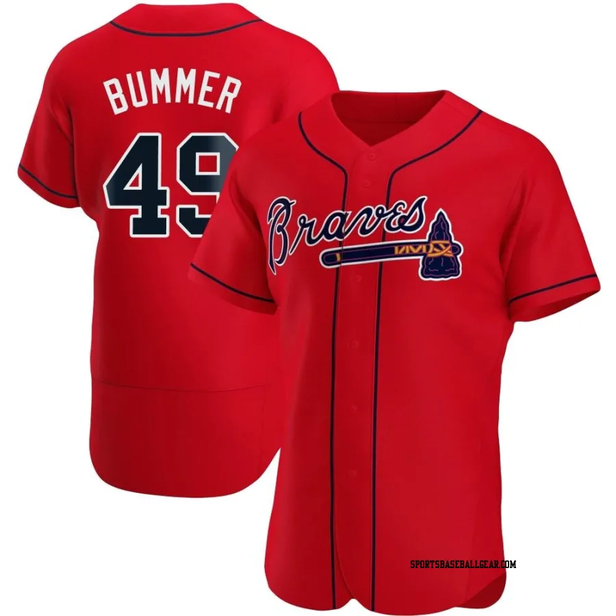 Aaron Bummer Men's Atlanta Braves Red Authentic Alternate Jersey