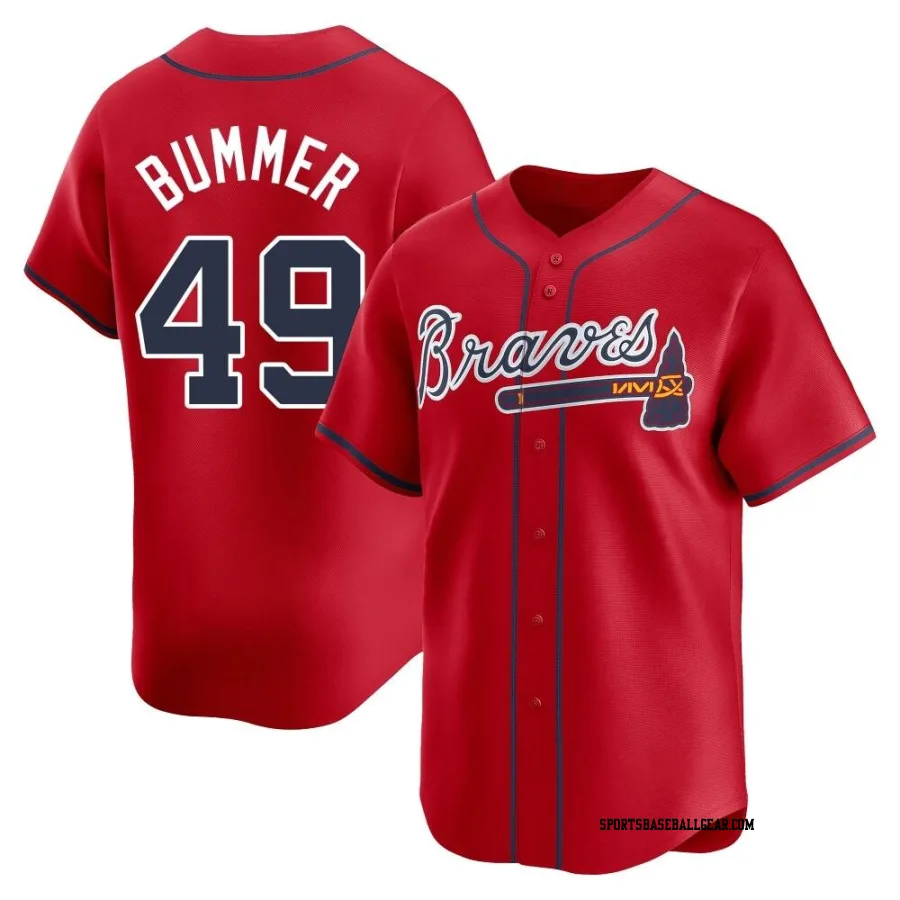 Aaron Bummer Men's Atlanta Braves Red Limited Alternate Jersey