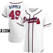 Aaron Bummer Men's Atlanta Braves White Authentic Home Jersey