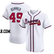 Aaron Bummer Men's Atlanta Braves White Elite Home Jersey