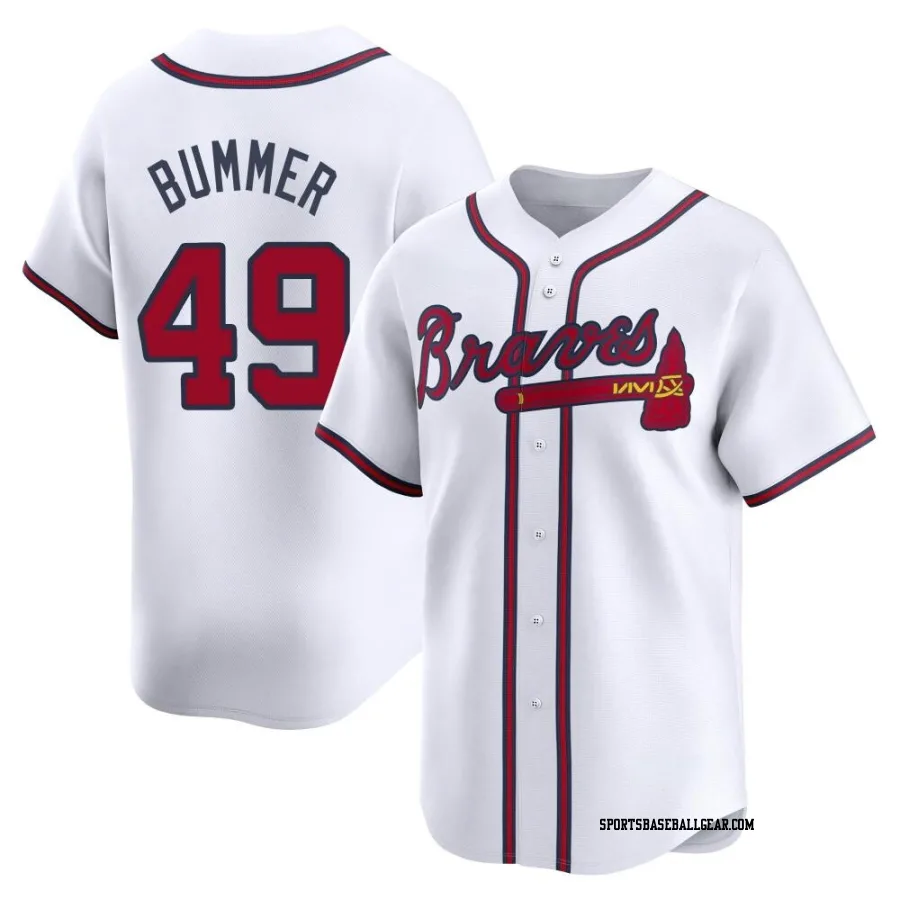 Aaron Bummer Men's Atlanta Braves White Limited Home Jersey