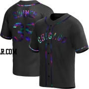 Aaron Bummer Men's Chicago White Sox Black Holographic Replica Alternate Jersey