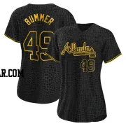 Aaron Bummer Women's Atlanta Braves Black Authentic Snake Skin City Jersey