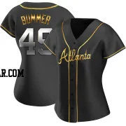 Aaron Bummer Women's Atlanta Braves Black Golden Replica Alternate Jersey