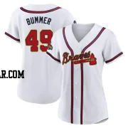 Aaron Bummer Women's Atlanta Braves Gold Authentic White 2022 Program Jersey