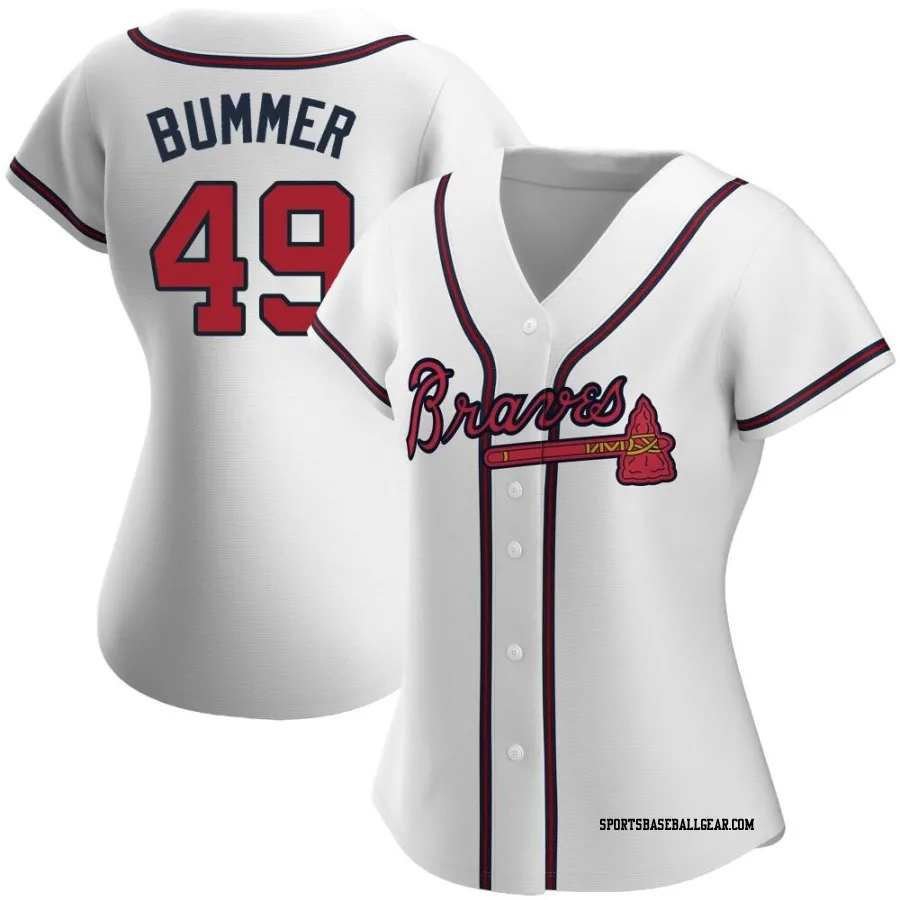 Aaron Bummer Women's Atlanta Braves White Authentic Home Jersey