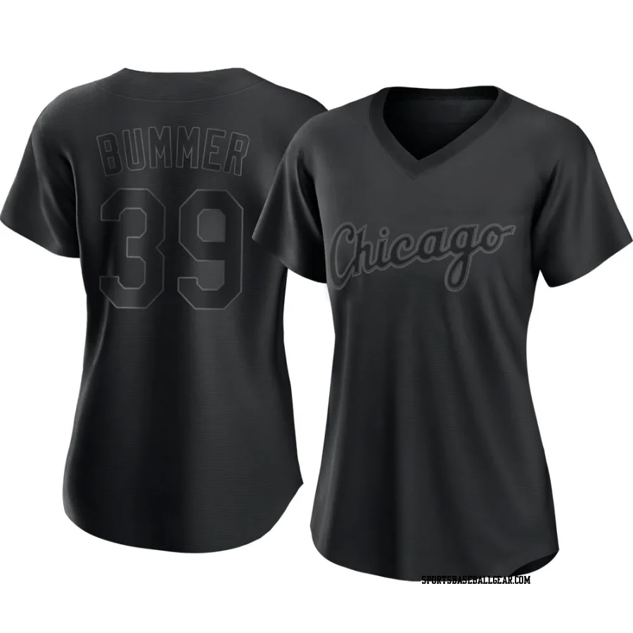 Aaron Bummer Women's Chicago White Sox Black Authentic Pitch Fashion Jersey