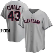 Aaron Civale Men's Cleveland Guardians Gray Replica Road Jersey