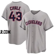 Aaron Civale Men's Cleveland Guardians Gray Replica Road Jersey