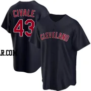 Aaron Civale Men's Cleveland Guardians Navy Replica Alternate Jersey