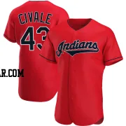 Aaron Civale Men's Cleveland Guardians Red Authentic Alternate Jersey