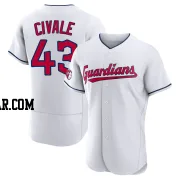 Aaron Civale Men's Cleveland Guardians White Authentic Home Jersey