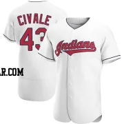 Aaron Civale Men's Cleveland Guardians White Authentic Home Jersey