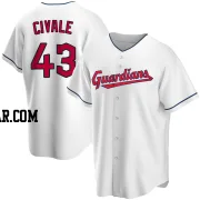 Aaron Civale Men's Cleveland Guardians White Replica Home Jersey