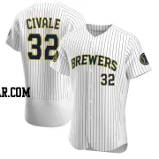 Aaron Civale Men's Milwaukee Brewers White Authentic Alternate Jersey