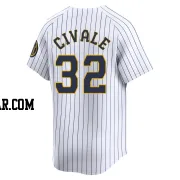 Aaron Civale Men's Milwaukee Brewers White Limited Alternate Jersey