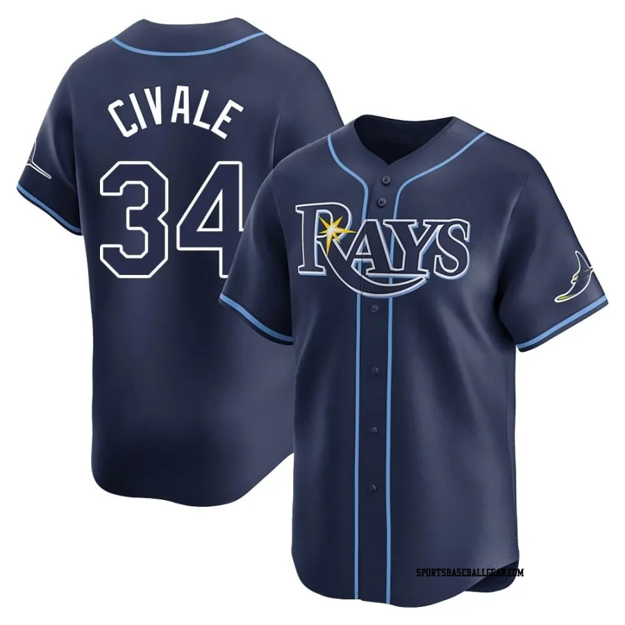 Aaron Civale Men's Tampa Bay Rays Navy Limited Away Jersey