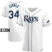 Aaron Civale Men's Tampa Bay Rays White Authentic Home Jersey