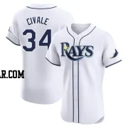 Aaron Civale Men's Tampa Bay Rays White Elite Home Jersey