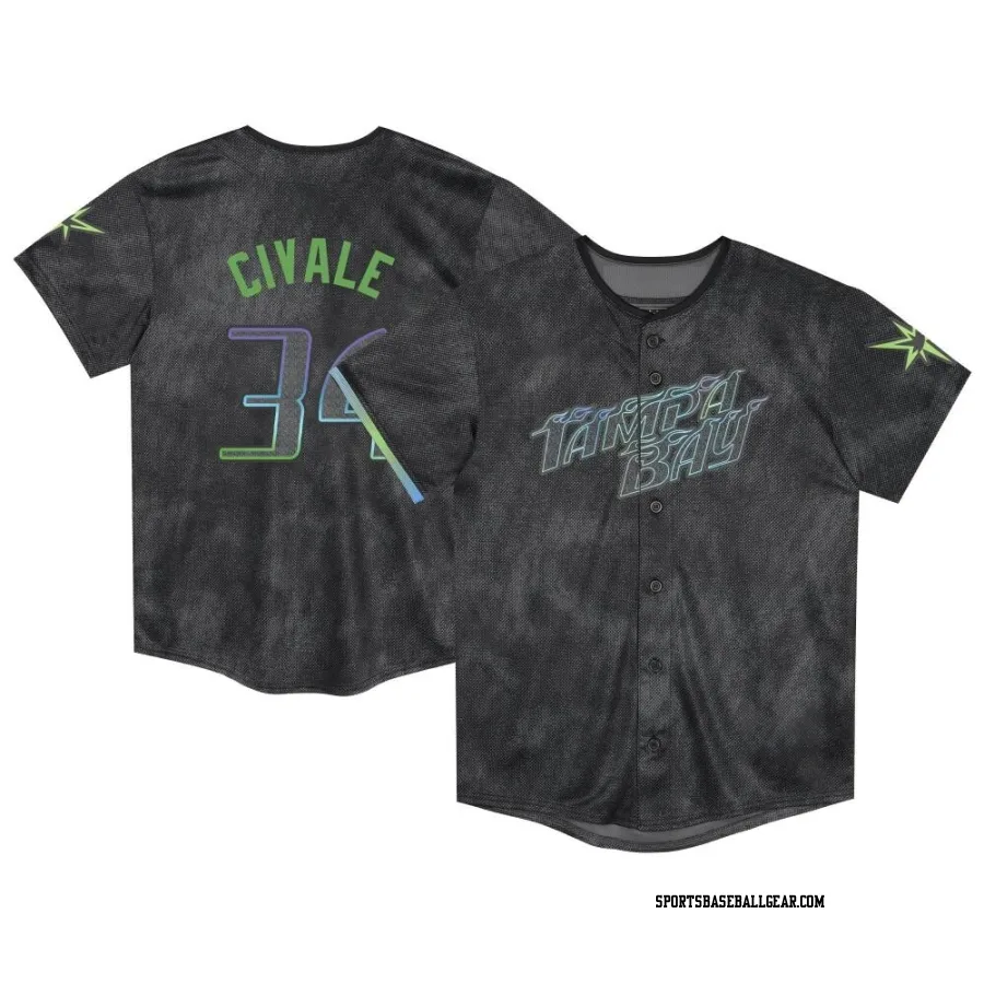 Aaron Civale Toddler Tampa Bay Rays Charcoal Limited 2024 City Connect Jersey