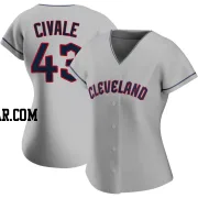 Aaron Civale Women's Cleveland Guardians Gray Authentic Road Jersey