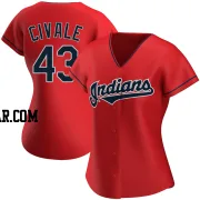 Aaron Civale Women's Cleveland Guardians Red Replica Alternate Jersey