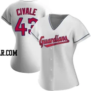 Aaron Civale Women's Cleveland Guardians White Authentic Home Jersey