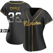 Aaron Civale Women's Milwaukee Brewers Black Golden Replica Alternate Jersey