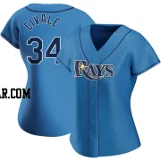 Aaron Civale Women's Tampa Bay Rays Light Blue Authentic Alternate Jersey