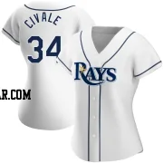 Aaron Civale Women's Tampa Bay Rays White Authentic Home Jersey