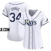 Aaron Civale Women's Tampa Bay Rays White Limited Home Jersey