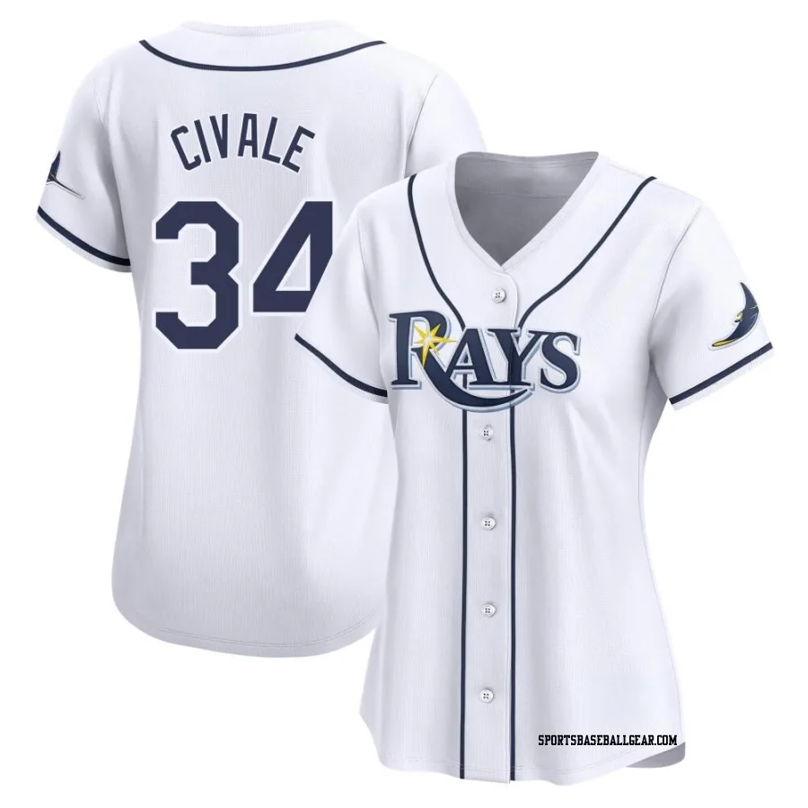 Aaron Civale Women's Tampa Bay Rays White Limited Home Jersey