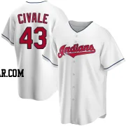 Aaron Civale Youth Cleveland Guardians White Replica Home Jersey