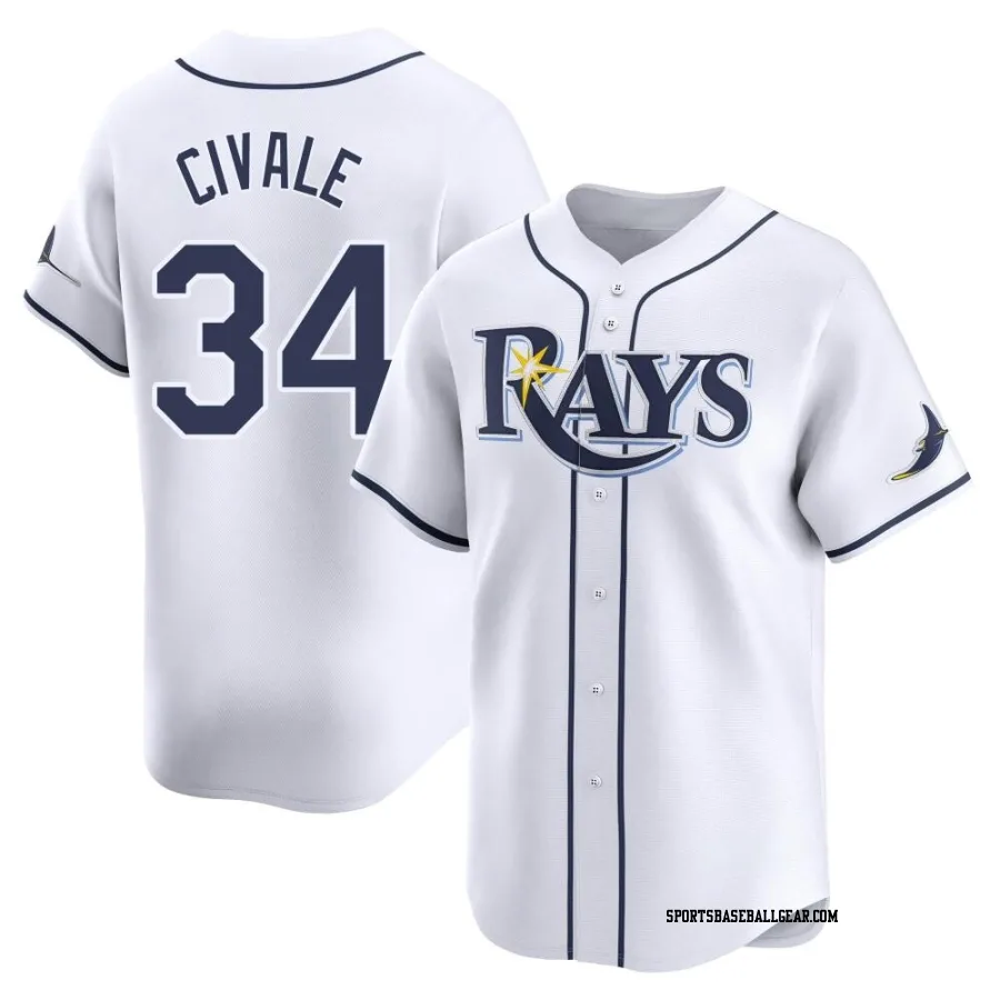 Aaron Civale Youth Tampa Bay Rays White Limited Home Jersey