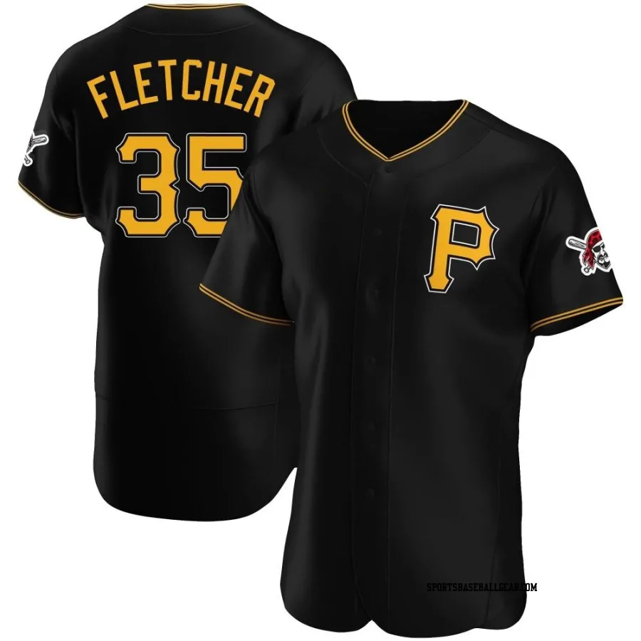 Aaron Fletcher Men's Pittsburgh Pirates Black Authentic Alternate Jersey