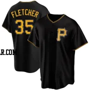 Aaron Fletcher Men's Pittsburgh Pirates Black Replica Alternate Jersey