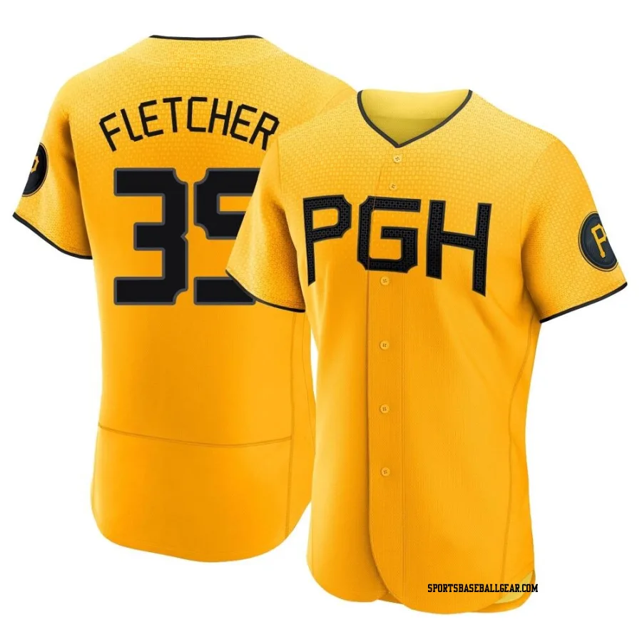 Aaron Fletcher Men's Pittsburgh Pirates Gold Authentic 2023 City Connect Jersey