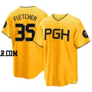 Aaron Fletcher Men's Pittsburgh Pirates Gold Replica 2023 City Connect Jersey