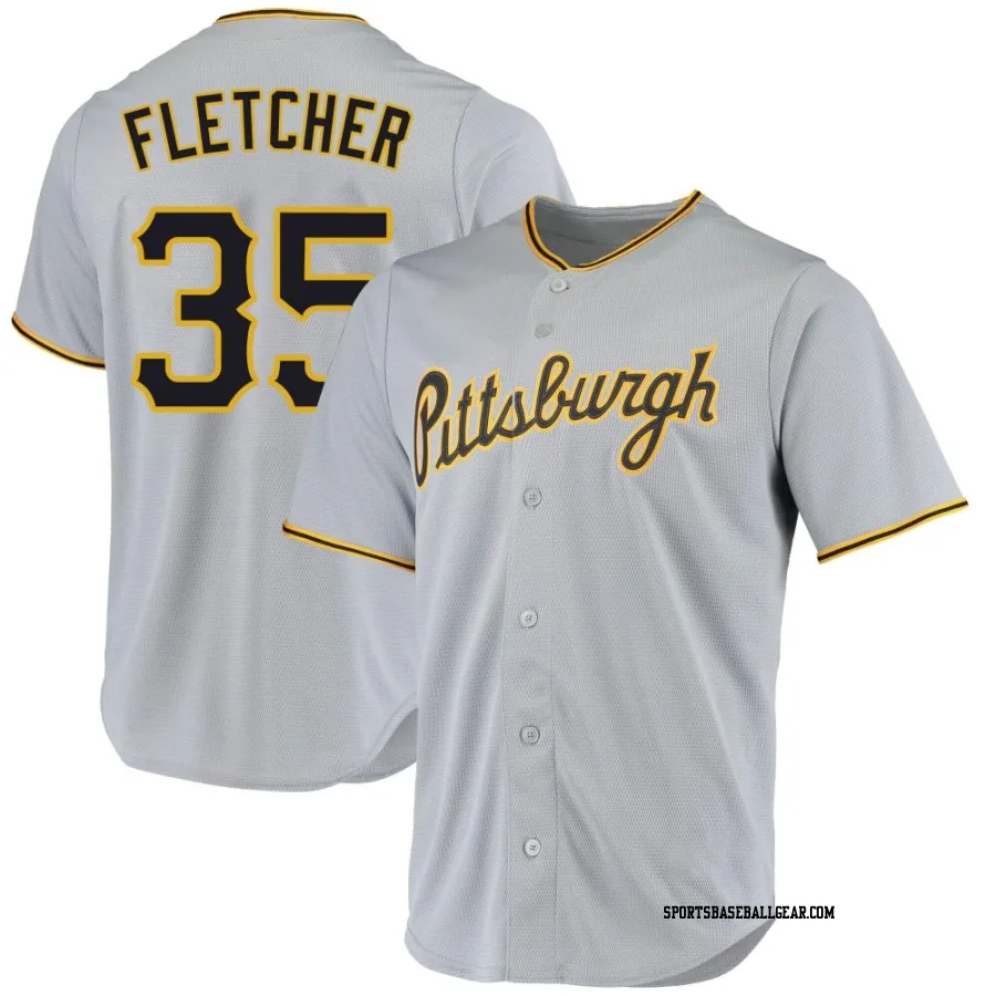 Aaron Fletcher Men's Pittsburgh Pirates Gray Replica Road Jersey