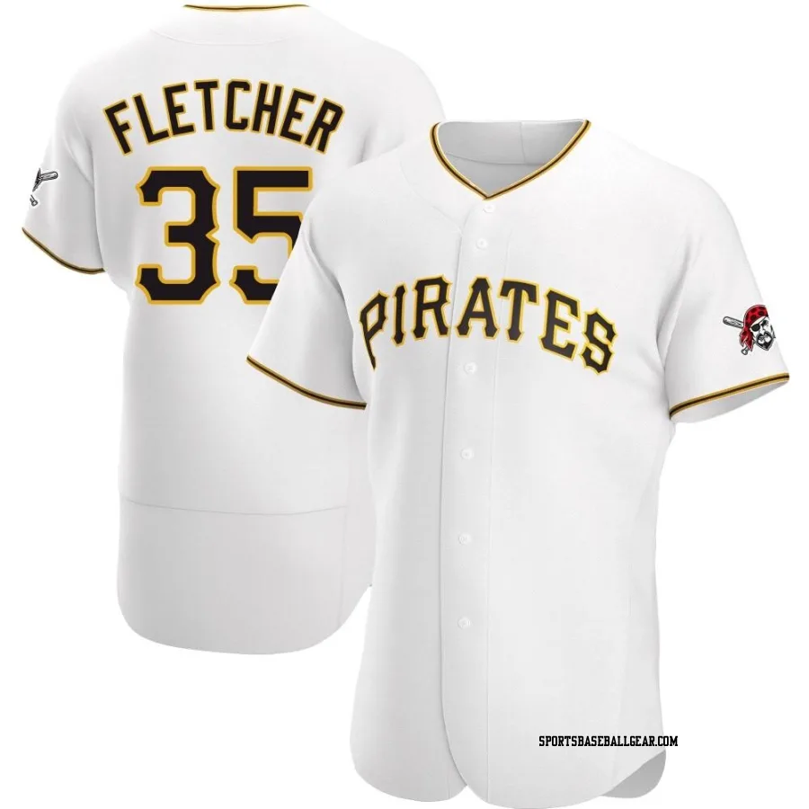 Aaron Fletcher Men's Pittsburgh Pirates White Authentic Home Jersey