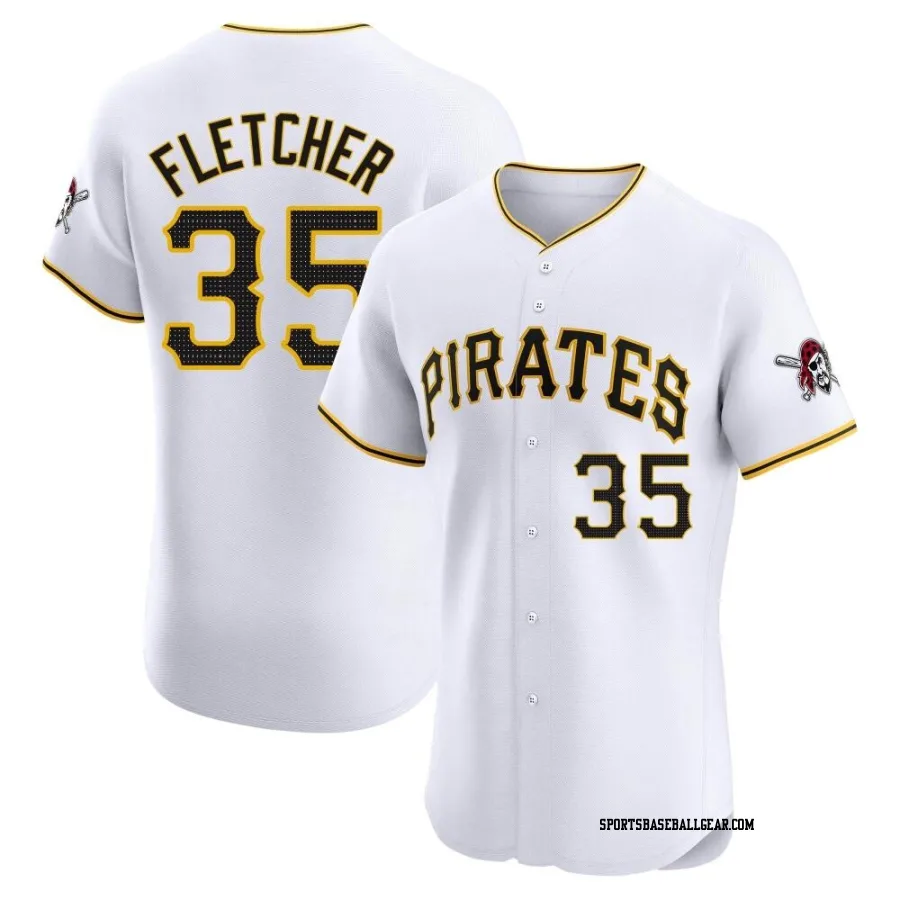 Aaron Fletcher Men's Pittsburgh Pirates White Elite Home Jersey